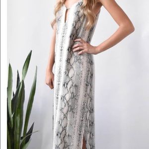 Snakeskin Midi Dress